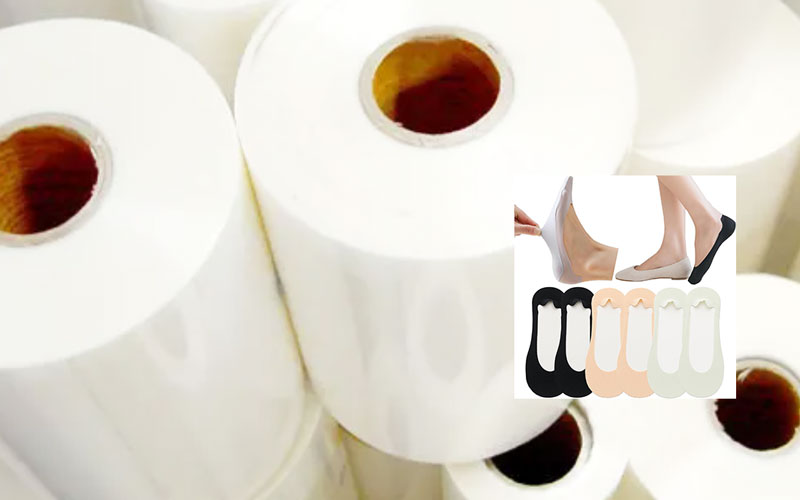 Hot melt adhesive film for seamless boat socks